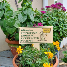 Pick Up After Your Pet Sign  Curb Your Dog  No Dog Poop Sign  Dog Pee Sign