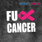 F*ck Cancer Ribbon Sticker | Vinyl Car Decal Funny Aussie Meme Adult Humor Long
