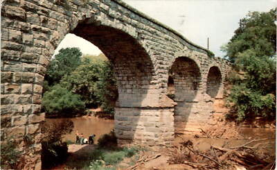Old Stone Bridge, Elk River, Fayetteville, Tennessee, Wayne Floyd, Postcard