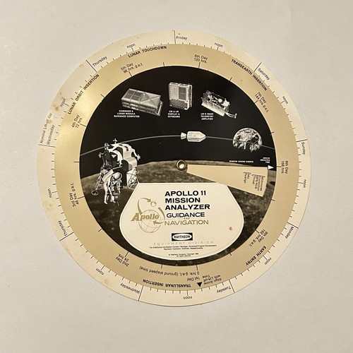 1969 NASA Raytheon Apollo 11 Mission Analyzer Guidance Navigation Rotating Chart - 第 1/7 張圖片