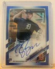 2021 Topps Chrome #RA-BB Rookie Auto Beau Burrows BLUE WAVE 120/150 RC