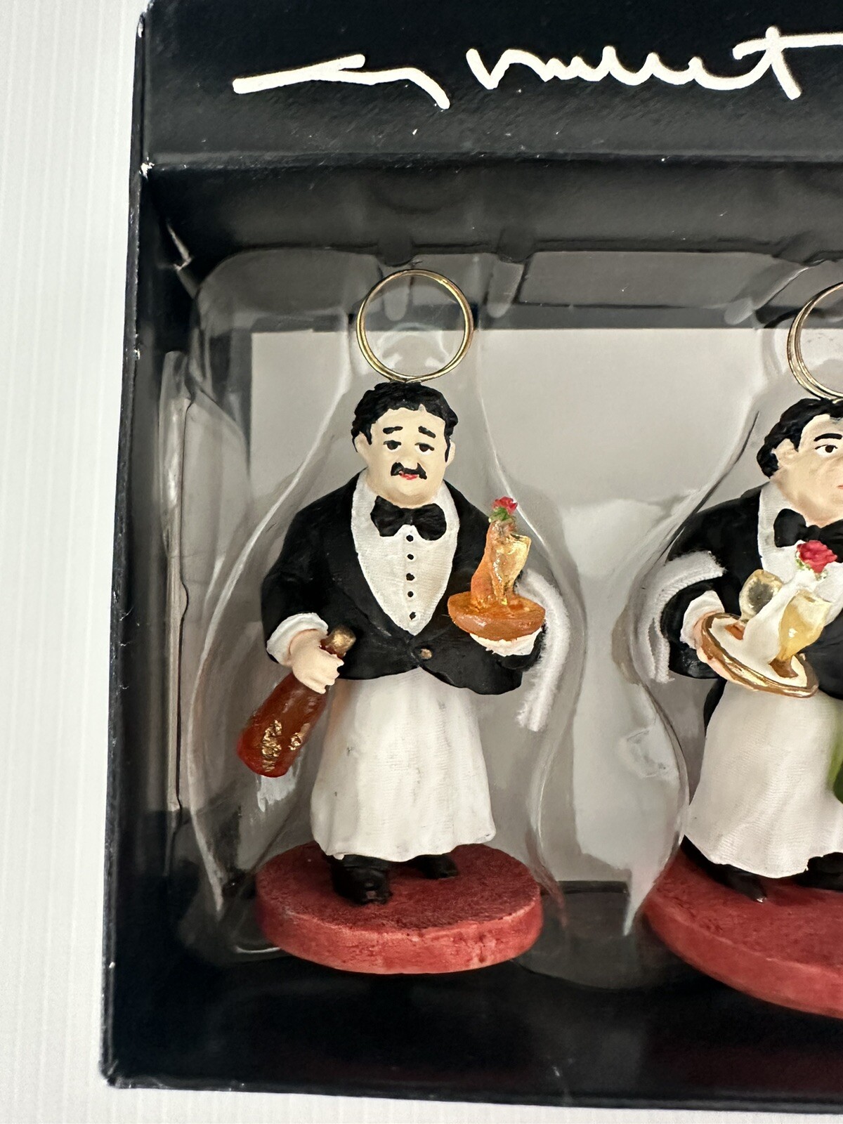 Williams Sonoma BOUNCING Guy Buffet Boston Warehouse MENU PLACE CARD HOLDERS NEW