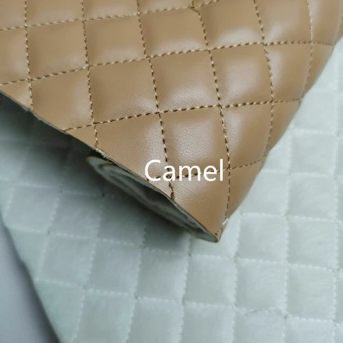 1 Yard Quilted PU Leather Car Upholstery Fabric Diamond Square Sewing Material - Picture 15 of 30