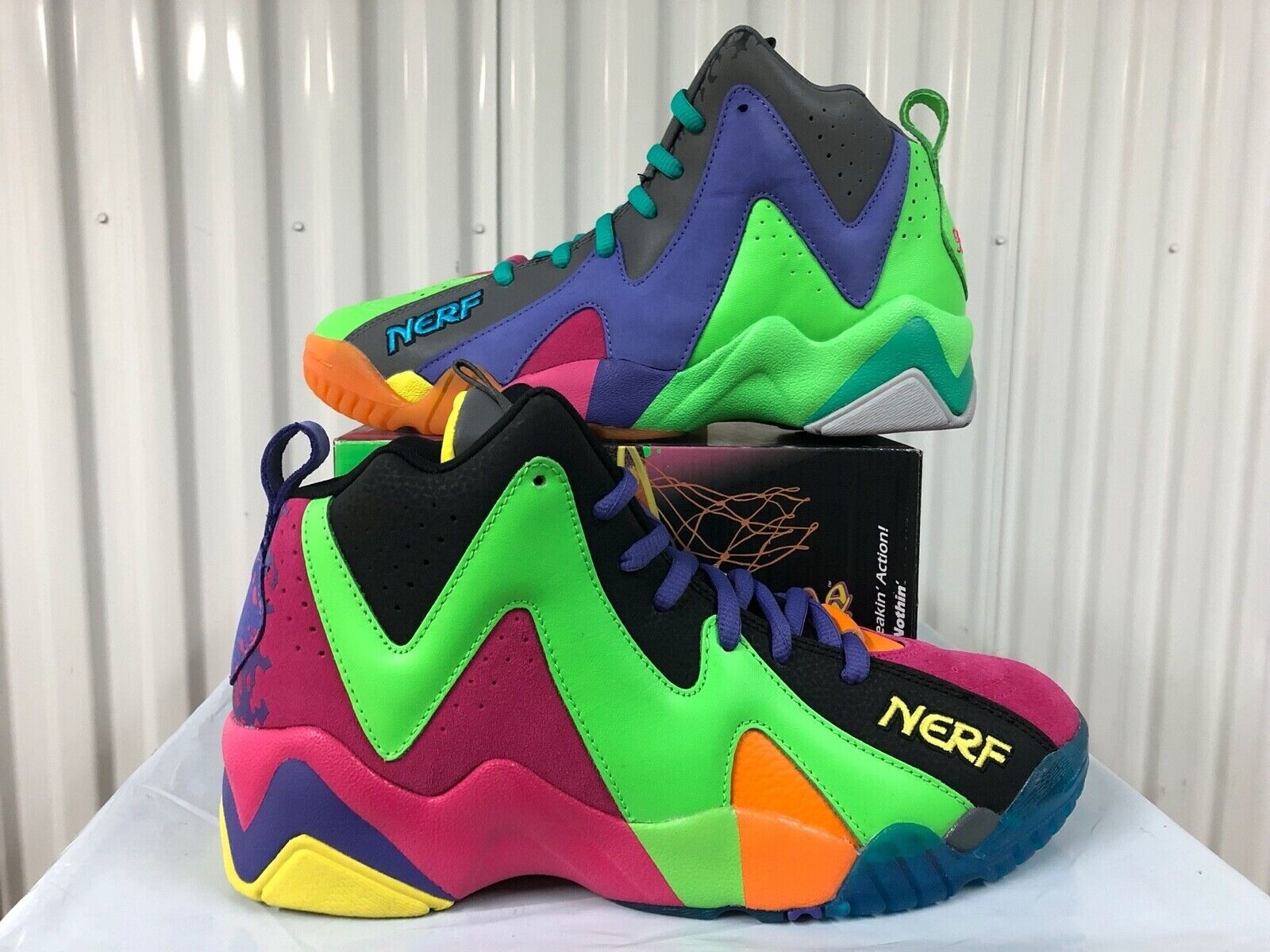 Reebok Kamikaze II NERF Collab Multicolor 10 GY8070 Shawn Kemp