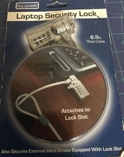 Lock LAPTOP SECURITY 6.5 FT STEEL CABLE TECH UNIVERSE ATTACHES TO LOCK SLOT