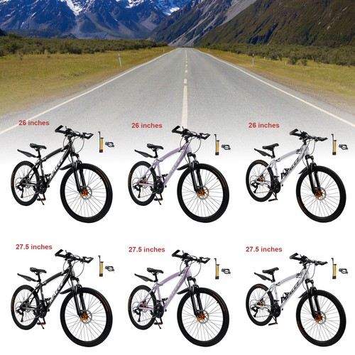 26"Black 27 speed double disc brake Suspension Fork mountain bike MTB for adult