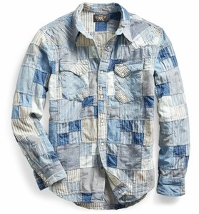 rrl patchwork shirt