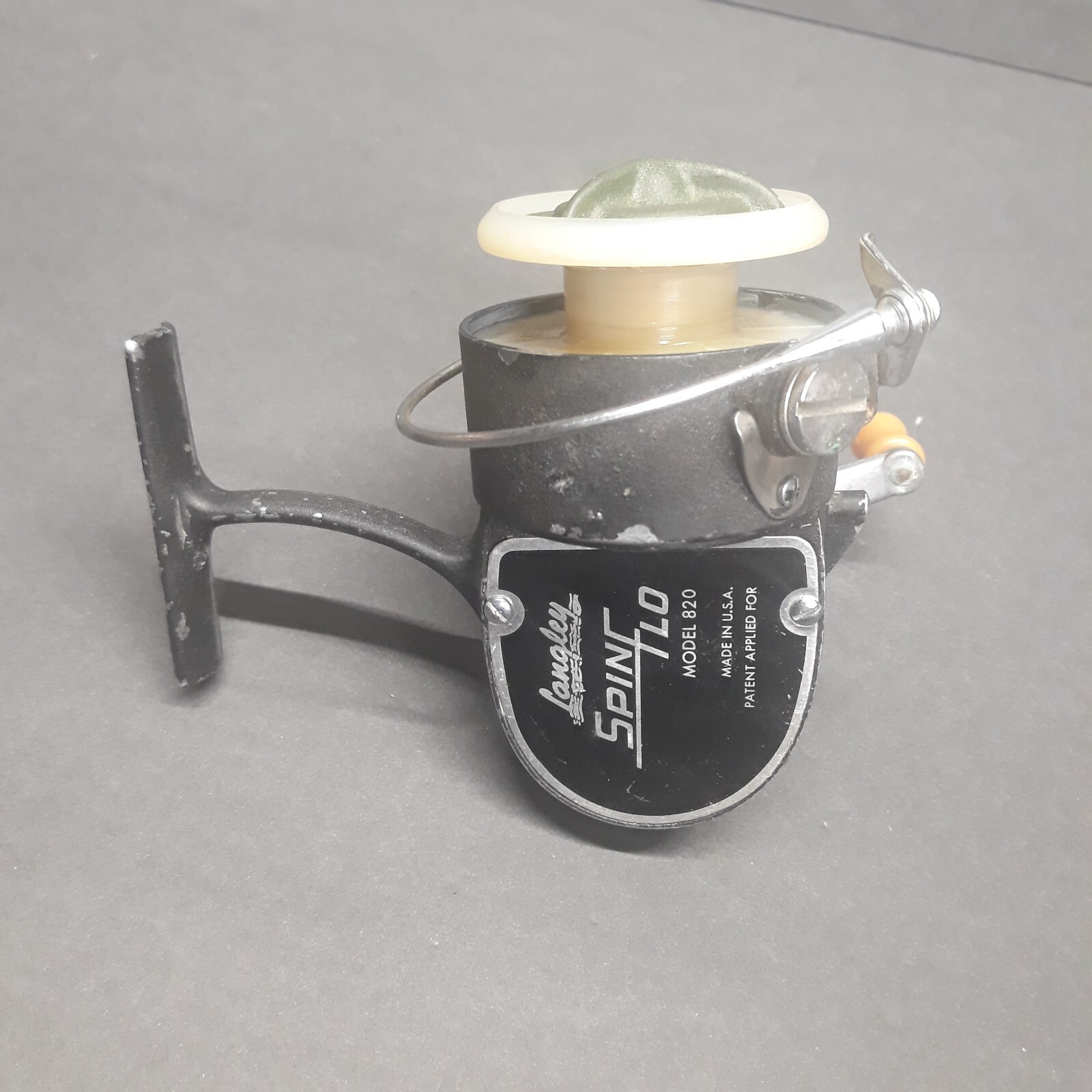 Vintage LANGLEY Model 820 Fishing Reel Spin-flo Made in USA - Read Description