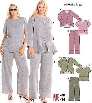 Schnittmuster Burda 8108 Plussize Damen-Kombination Gr. 44-60