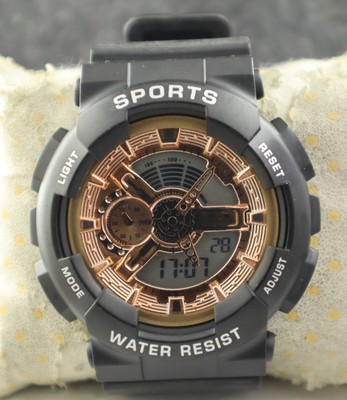 Casual Men Analog-Digital Dial Multifunctional  Wristwatch Rubber Band