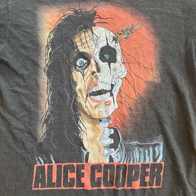 1989 Alice Cooper Trash Album Tee Vintage 1980s Rock Concert Music