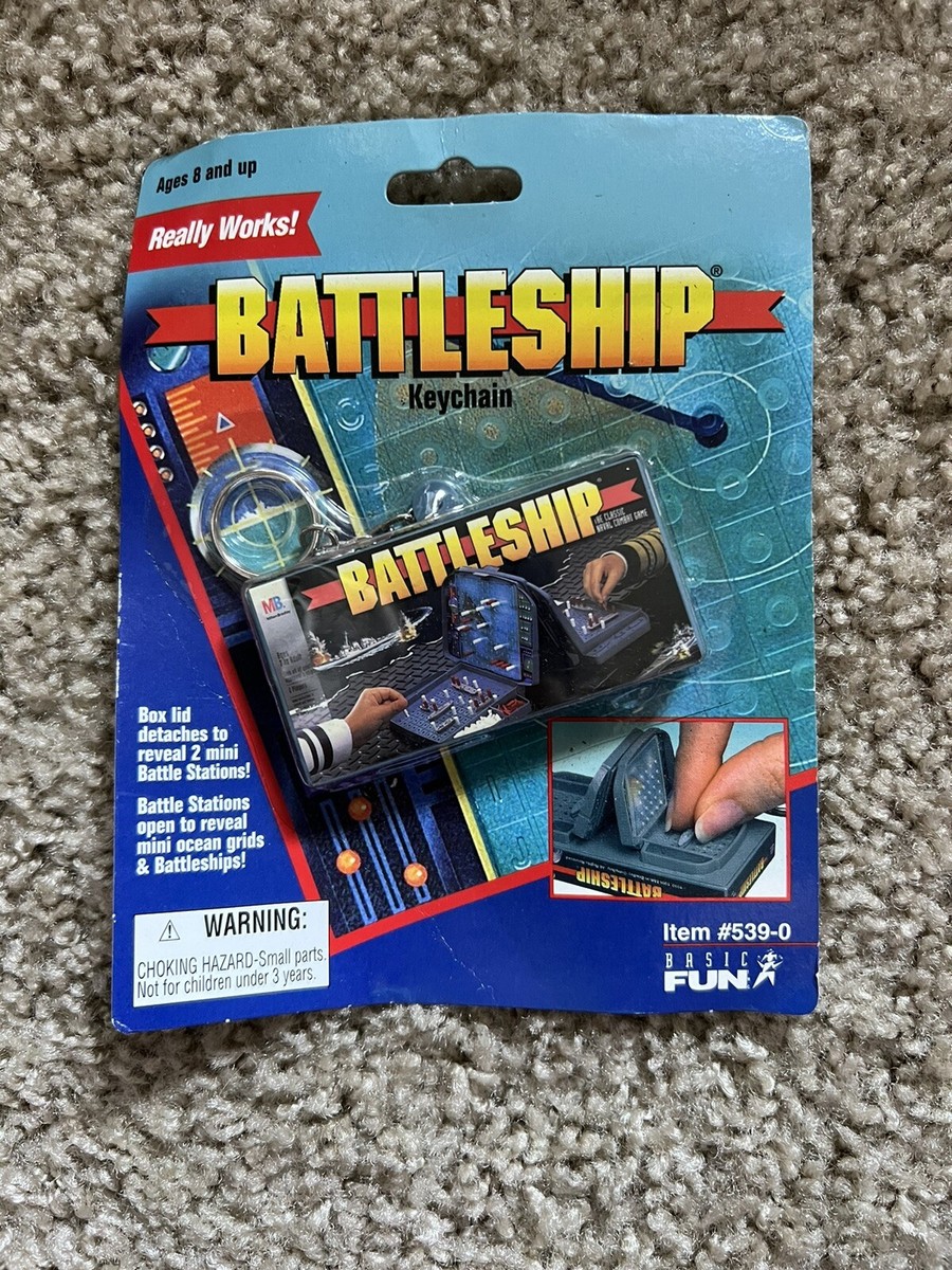 BATTLESHIP Keychain Mini Board Game 1999 Vintage 90s Really Works