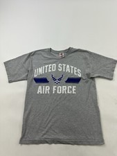 Vintage U.S. Air Force Shirt Mens Medium Gray Bayside Made In USA United States