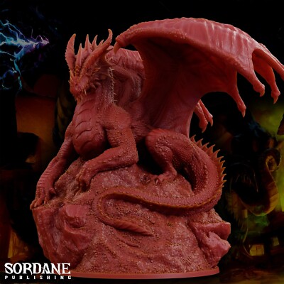 Ancient Red Dragon - Pose 2 | Sordane Publishing | D&D Miniature | 30mm
