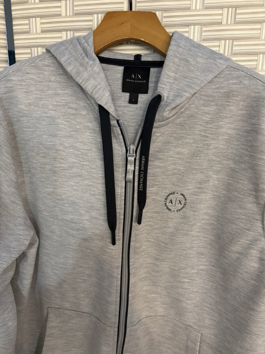 トップス 00s Armani Exchange Border Zip Hoodie A/X Armani Exchange Men's Zip Up Hoodie Gray Size L | eBay