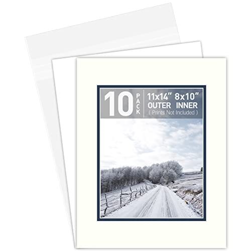11x14 Double Picture Mats for 8x10 Photo Mats Backing Clear Bags Included - Picture 8 of 21