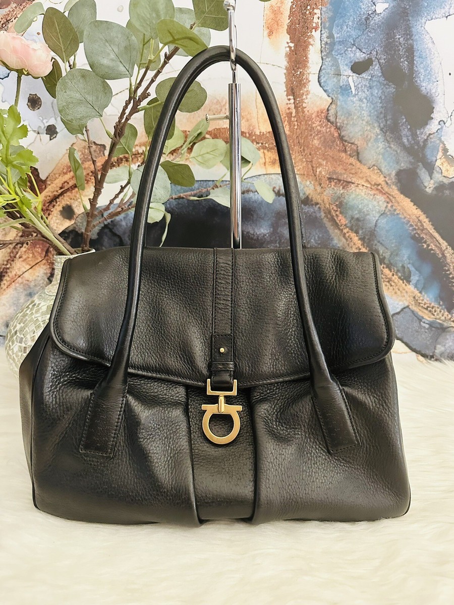 【関税&送料込】Salvatore Ferragamo Black Leather Karina San salvatore ferragamo Leather Bag | eBay
