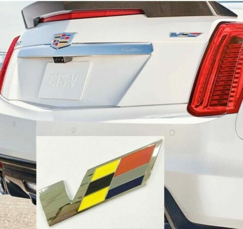 1X NEW for Cadillac CTS STS SRX V TRUNK BADGE FENDER Emblems REAR DECAL - Picture 4 of 5