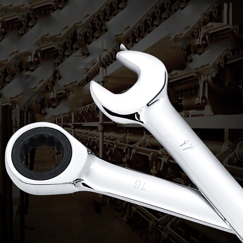 Metric Alloy Steel Combination Gear Ratchet Spanner Wrench 72 Teeth 6mm-32mm - Picture 3 of 6