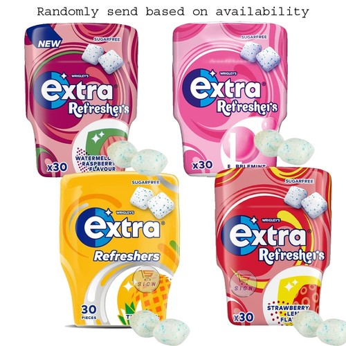 Botellas de chicle extra refrescantes sin azúcar - 30 piezas en sabores surtidos - Imagen 6 de 6