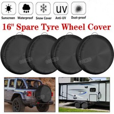 4X 16" SPARE TYRE COVER WHEEL COVER TYRE BAG SPACE SAVER FOR ANY CAR VAN TRUCK