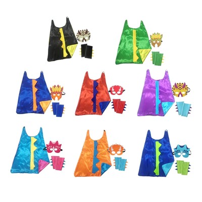 Costume de dinosaure Cape Cosplay Bracelet Gants Décoration Fête pour