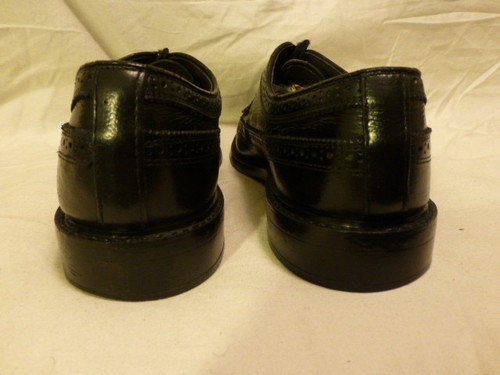 Scarpa elegante uomo Florsheim Imperial Kenmoor ala lunga nera ciottoli 11 B $425 - Foto 5 di 11