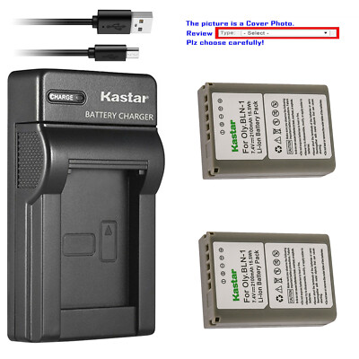 Kastar Battery Slim USB Charger for Olympus BLN-1 BLN1 Olympus OM-D E-M5 Camera