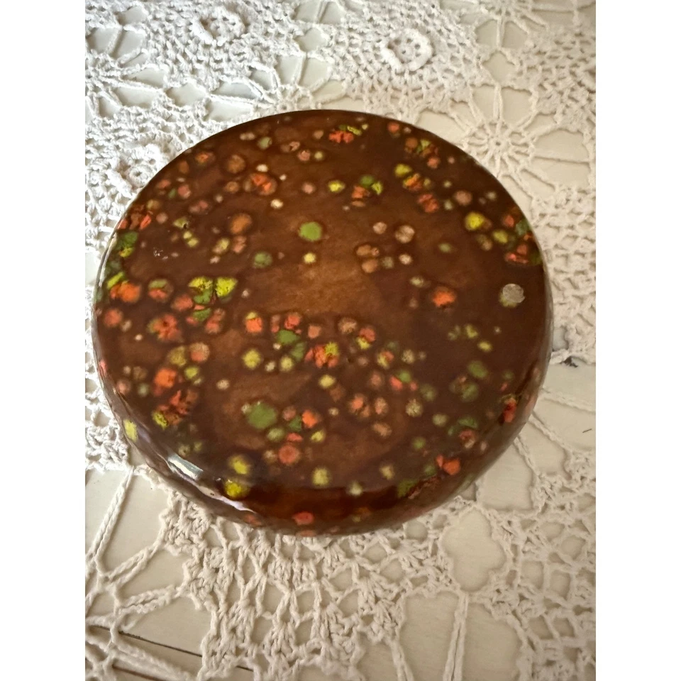 Único Esmalte por Goteo Cuenco de Cerámica Tonos Tierra Moteado Rústico Decoración de Cocina Foto 3 de 4