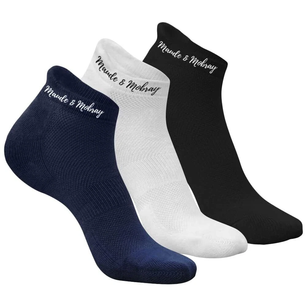 Unisex Breathable Bamboo Ankle Anti-Odour Socks for Sports (Pack of 3 Pairs)