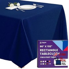 Rectangle Tablecloth - 90 x 132 Inch Table 132" x 90" Rectangular Royal Blue
