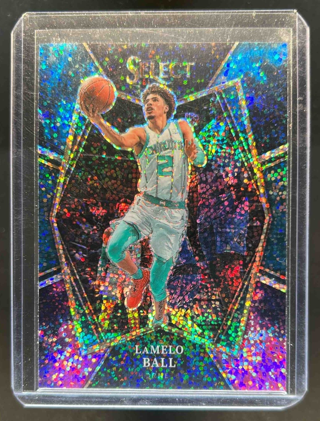 2021-22 Panini Select LaMelo Ball Cosmic Prizm SSP Premier Level #185 Hornets