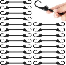 2 Inch Small Bungee Cord with Hooks,20 PCS Mini Bungee Cords Hooks with UV Resi