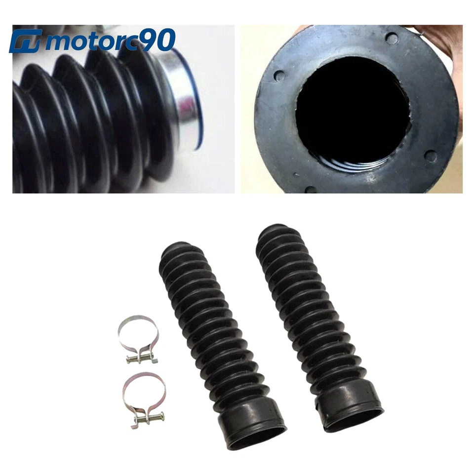 2PCS 35mm Motorcycle Fork Rubber Gaiter Boots Front Fork Shock Absorber CoverEYf Foto 3 de 4
