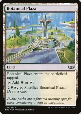 X 1 Botanical Plaza SNC MTG 247/281 COMMON M/NM Magic The Gathering 