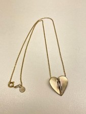ADINA REYTER 10 KT GOLD OVERLAY & STERLING SILVER  HEART NECKLACE, 18"