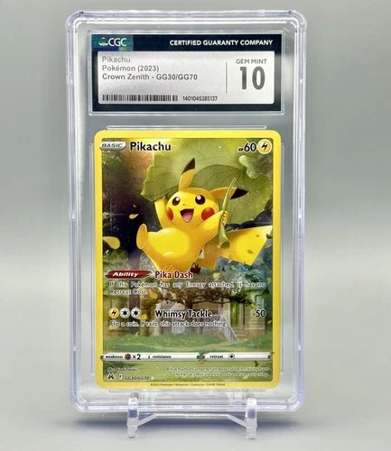 CGC 10 Pikachu GG30/GG70 Crown Zenith Galarian Gallery Pokemon 2023