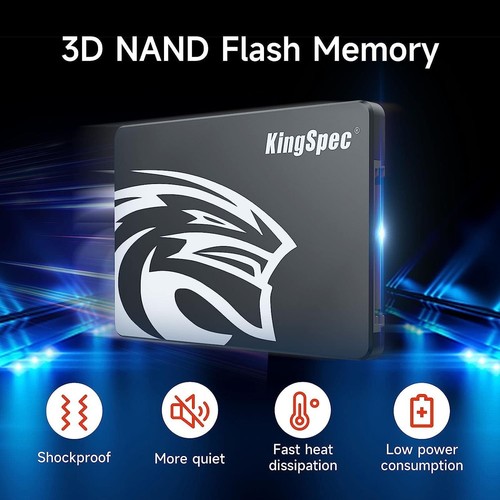 KingSpec 128GB 2.5 SATA SSD SATA III 6Gb/s SSD interne 3D NAND Flash pour - Foto 3 di 6