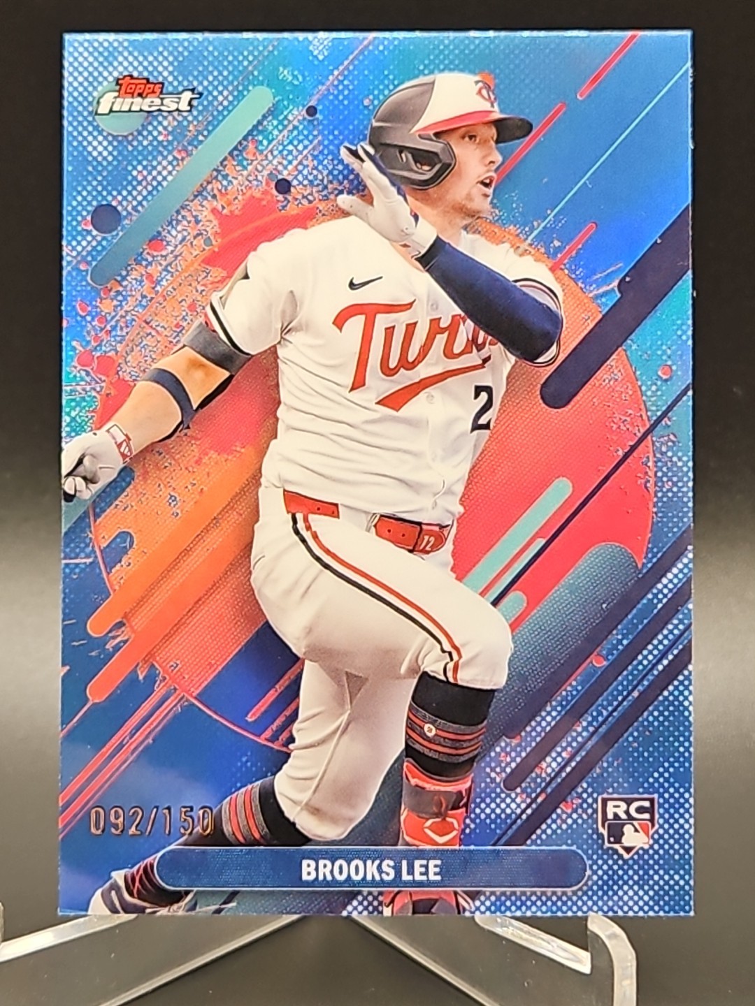 2025 Topps Finest Brooks Lee Rare Sky Blue Refractor /150 #299 RC Rookie Twins