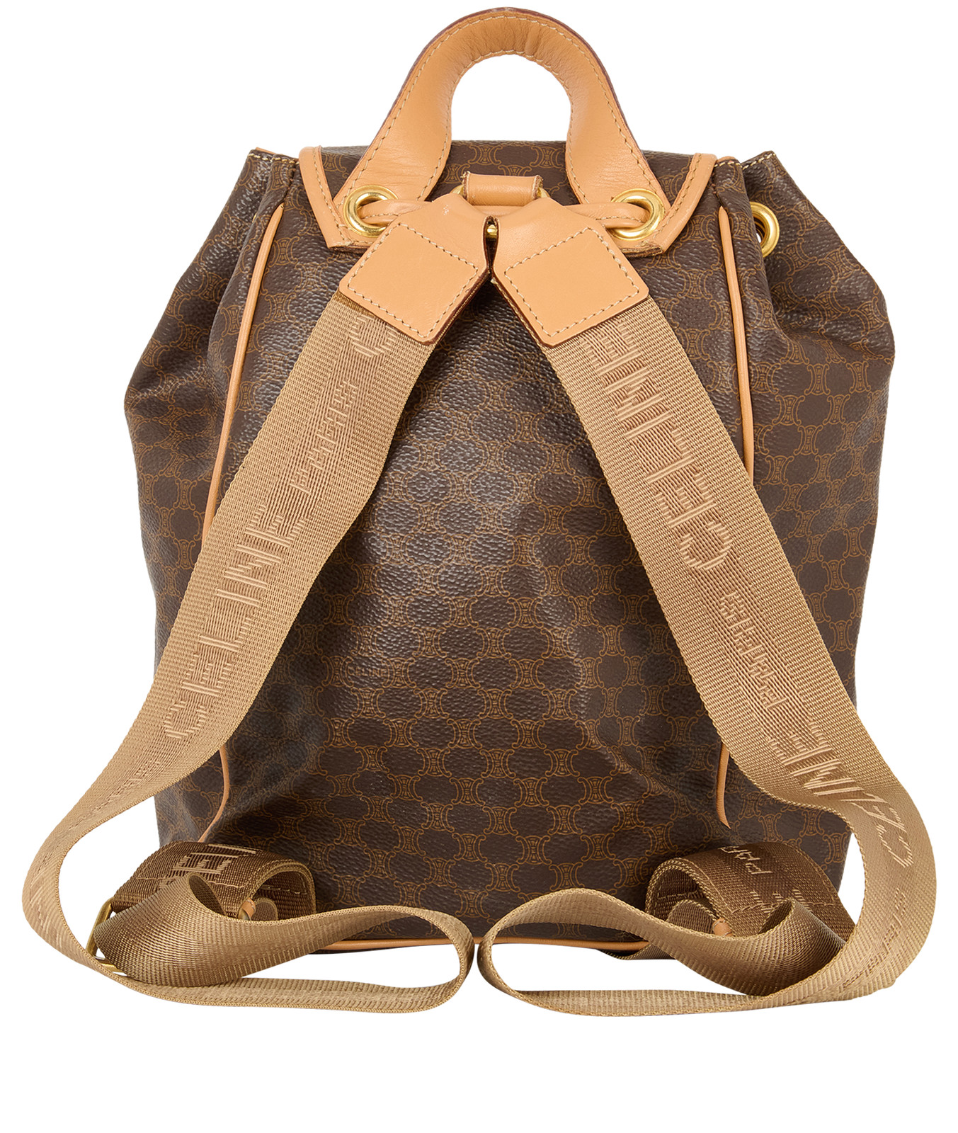 Celine Vintage Drawstring Backpack Backpack Coate… - image 2