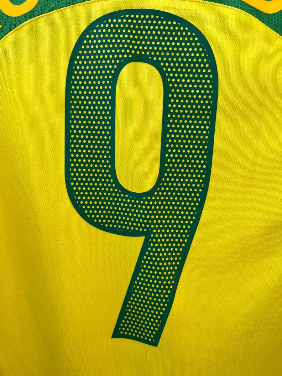 BRAZIL HOME 2004- 2006 #9 RONALDO SOCCER JERSEY FOOTBALL SHIRT