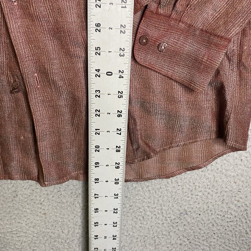 Jhane Barnes Shirt Mens Large Red Striped Long Sleeve Button Up Casual *See Pic - Picture 8 of 11