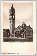 New Old South Church Boson Massachusetts Antique Postcard