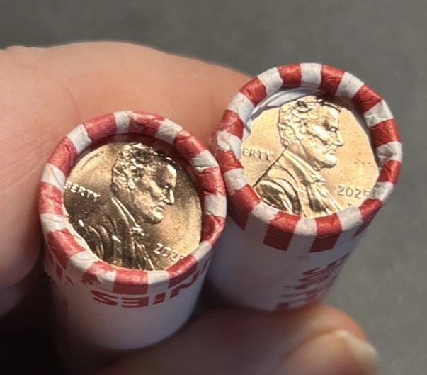 2025 Pennies Two Roll Set  - One P and One D - Brilliant Uncirculated - Image 2 of 3