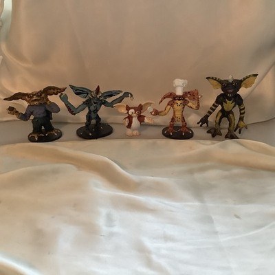 Vintage Lot of 5  PVC GREMLINS, 4 Dated 1990, 1 Dated 1984, Warner Bros