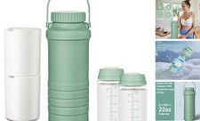 Portable Breast Milk Cooler Bottle - 22oz Breastmilk Chiller for Outdoor Green