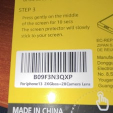 NEW'C 9H Tempered Glass Screen Protector for iPhone 13 w/ Camera Lens Protectors