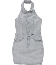 GUESS Womens Denim Mini Bodycon Dress, Blue, Medium