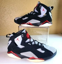Nike Jordan True Flight Sneakers Athletic Shoe High Top size 10.5 Black Red Gray