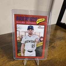 Topps Heritage Caleb Durbin Milwaukee Brewers Red Border 3rd Base #109